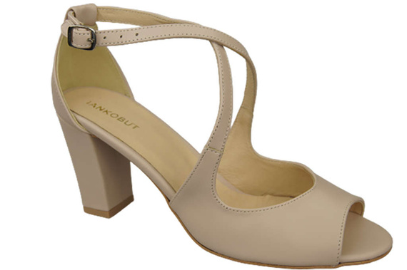 Dámská obuv Sandály Cappuccino Bright Natural Leather 186 ElitaBut