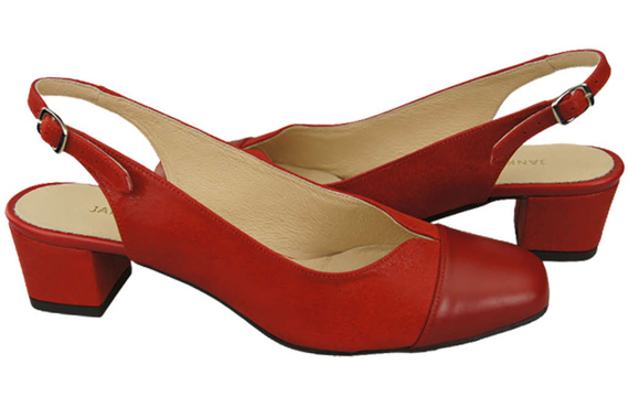 Dámská obuv Sandály z přírodní kůže 165 Červená ElitaBut