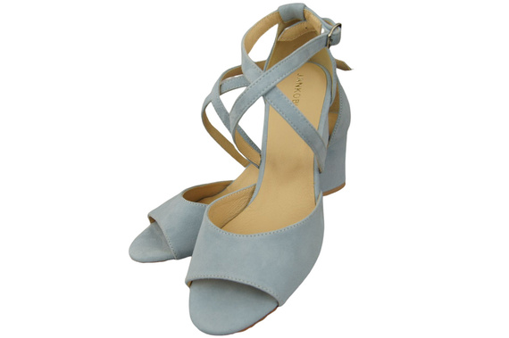 Dámská obuv Sandály Bright Blue semišová kůže 111 ElitaBut