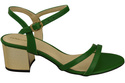 Dámská obuv Zelená přírodní kůže 197 Smyslně odhalující sandály ElitaBut