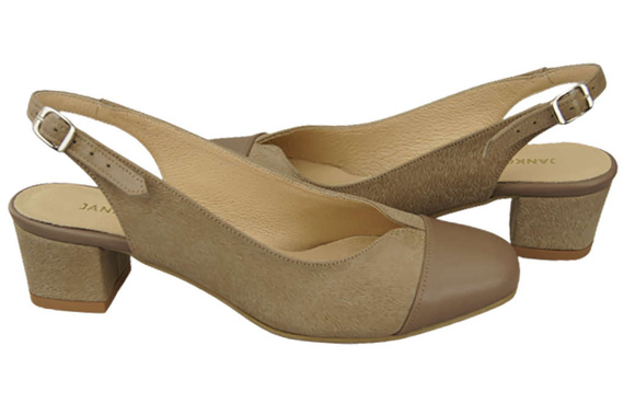 Dámská obuv Sandály z přírodní kůže 165 Cappuccino ElitaBut