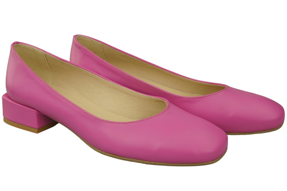 Pohodlná dámská obuv Fuchsia Flats Natural Leather 204 ElitaBut