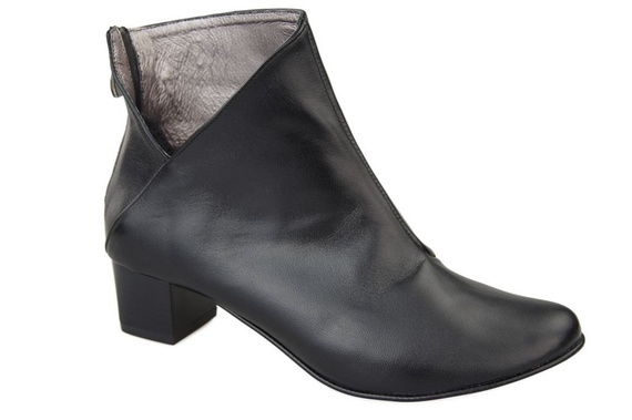 Dámská obuv Přírodní kožené boty Black 987 ElitaBut