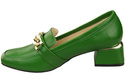 Dámská obuv Zelená s řetízkem Dámské mokasíny Přírodní kůže 193 ElitaBut