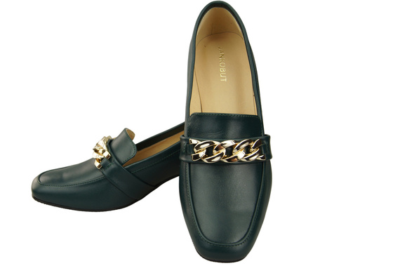 Dámské boty Malachite s ozdobným řetízkem Dámské mokasíny Přírodní kůže 193 ElitaBut