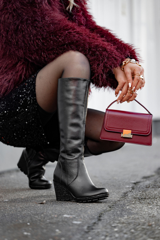 Obuv Dámské kotníkové boty Přírodní kůže Černá 745 ElitaBut