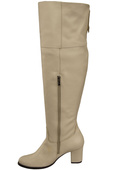 Dámské boty Beige Musketeers High over the knee natural leather 190 ElitaBut