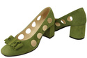 Dámská obuv Pistachio Natural Leather Suede pumps 182 ElitaBut