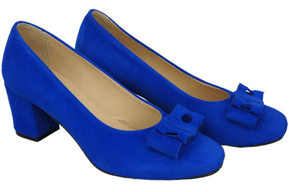 Dámská obuv Azure Natural Leather Suede pumps 163 ElitaBut