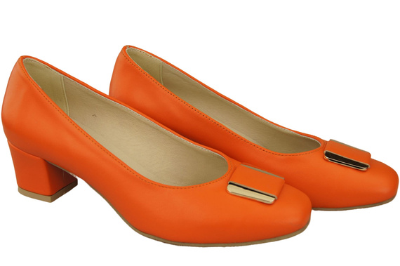 Dámská obuv Natural Leather 187 Orange ElitaBut