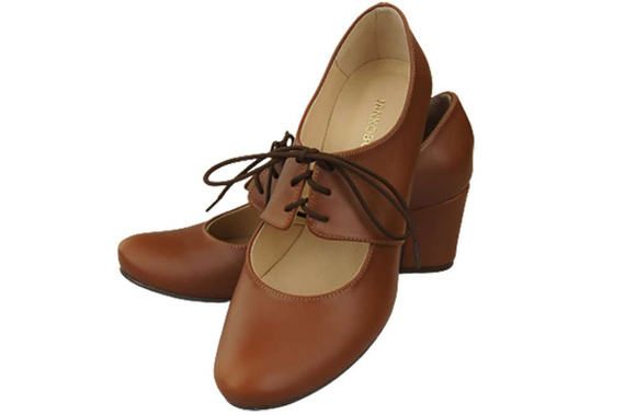 Obuv Dámské polobotky z přírodní kůže Hnědá 161 ElitaBut