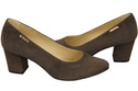 Dámská obuv Chocolate Natural Leather Suede pumps 106 ElitaBut