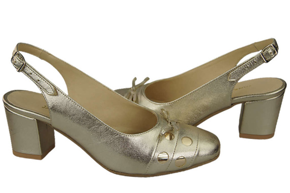 Dámská obuv Zlaté sandály Přírodní kůže 167 ElitaBut