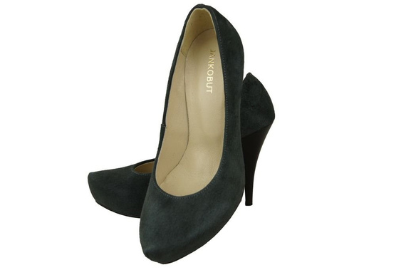 Dámská obuv Dámské lodičky Graphite Suede Natural Leather 644 ElitaBut