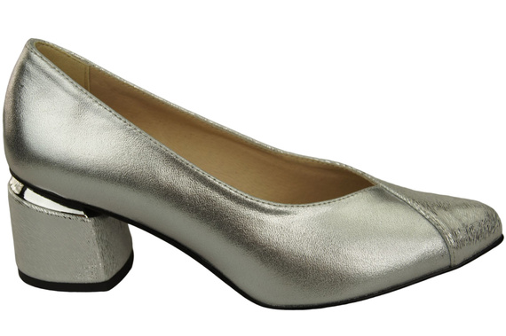 Výjimečné dámské stříbrné boty z přírodní kůže Pocit luxusu na nohou 191 ElitaBut