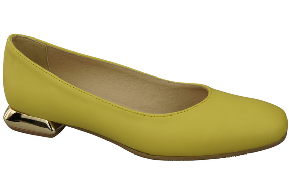 Ploché dámské boty Lemon pumps Ornamental heel Natural leather 209 ElitaBut