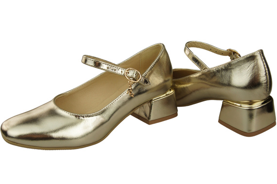Dámská obuv Obuv s páskem Zlatá přírodní kůže 202 ElitaBut