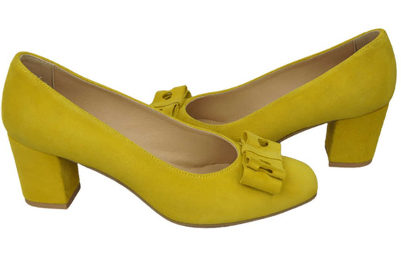 Dámské lodičky Lemon z přírodní semišové kůže 163 ElitaBut