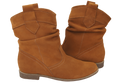 Obuv Dámské boty Sash Caramel Zimní přírodní kůže velur 117 Z ElitaBut