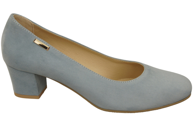 Pohodlné dámské lodičky Světle modrá semišová přírodní kůže 172 od ElitaBut