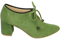 Dámská obuv Pistachio Half Boots Natural Velour Leather 183 ElitaBut