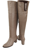 Dámské boty Cappuccino Dark Musketeers High over the knee natural leather 190 ElitaBut