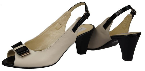 Dámská obuv Přírodní kůže Sandály Béžová 843 N ElitaBut