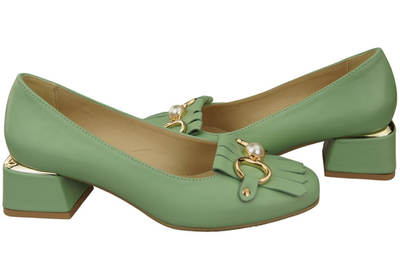 Dámská obuv Mint Fringed Leather pumps 195 ElitaBut