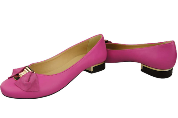 Dámské baletní boty Natural Leather Fuchsia 894 ElitaBut