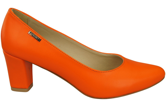 Klasické hladké dámské boty Pumpkinkin Orange in Natural Leather 213 ElitaBut