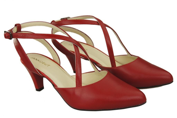 Dámská obuv Sandály Červená přírodní kůže 129 ElitaBut