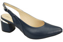 Dámská obuv Navy Blue Sandals Natural Leather 196 ElitaBut