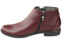 Jarní dámská obuv Přírodní kůže Boty Maroon 872 ElitaBut