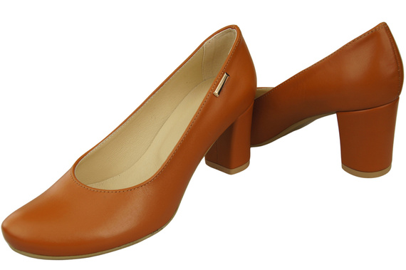 Klasické dámské kožené boty s mandlovým nártem 201 ElitaBut