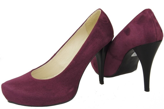 Dámská obuv Maroon Natural Leather Suede 644 ElitaBut