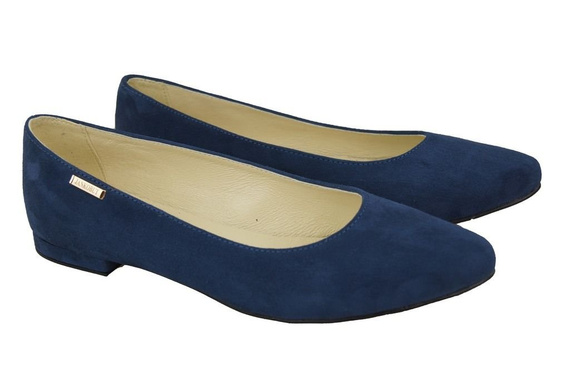 Dámské boty Baleríny navy blue semišová kůže 131 ElitaBut