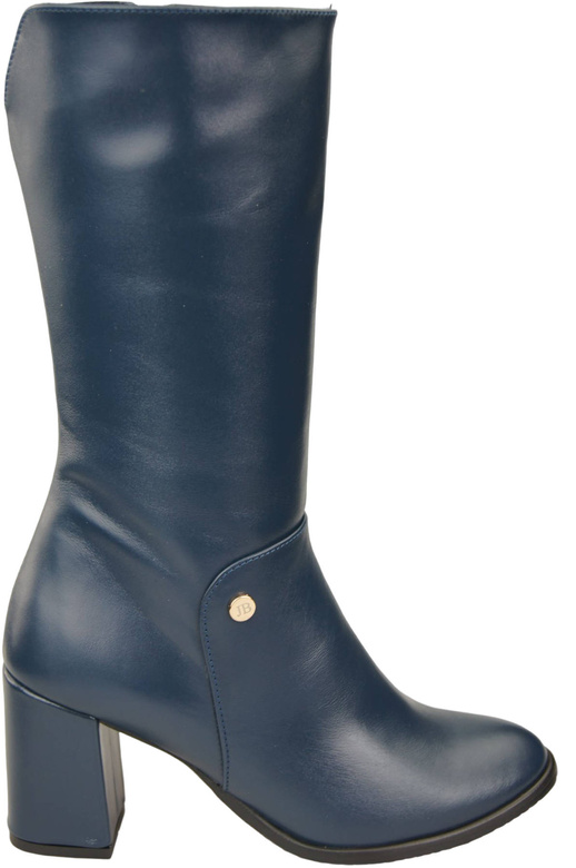 Obuv Dámské boty námořnická modrá do půli nohy přírodní kůže 189 ElitaBut