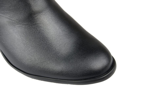 Obuv Dámské kozačky zateplené přírodní kůže Black 879 Z ElitaBut