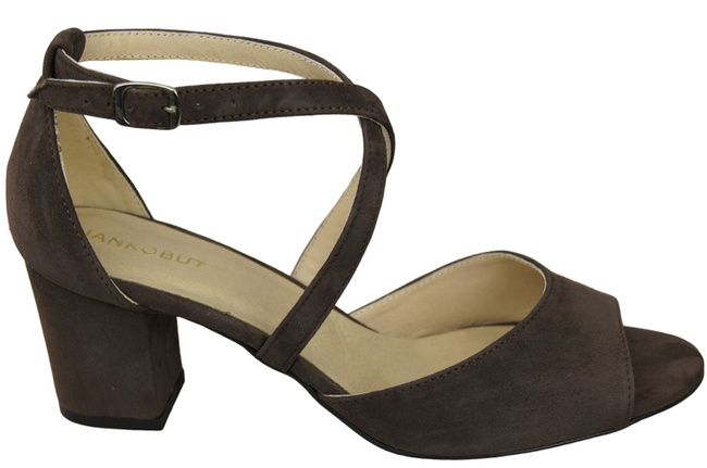 Dámské sandály Chocolate Leather Natural Suede 111 ElitaBut