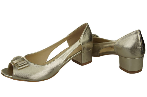 Dámská obuv Zlaté sandály Přírodní kůže 145 ElitaBut