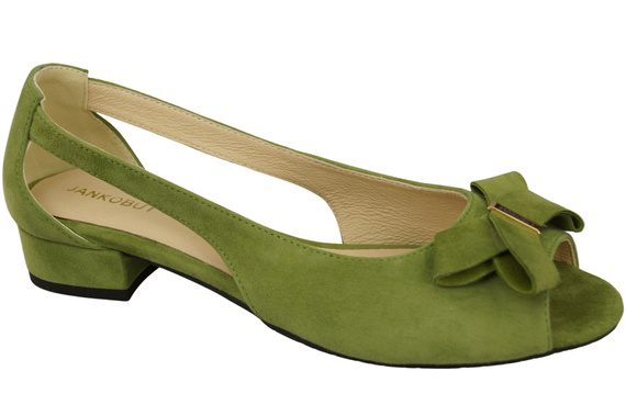 Dámské sandály Pistachio Natural Suede Leather 994 Z Kombinace stylu a pohodlí ElitaBut
