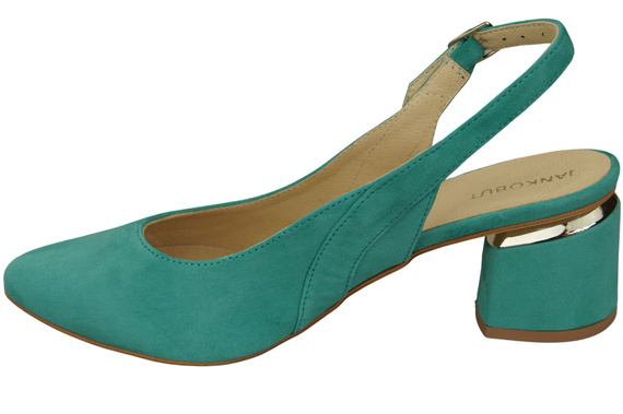 Dámské sandály z přírodní semišové kůže tyrkysové Elegance a pohodlí 196 Od ElitaBut