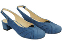 Dámská obuv Přírodní semišové sandály Modrá 842 Z ElitaBut