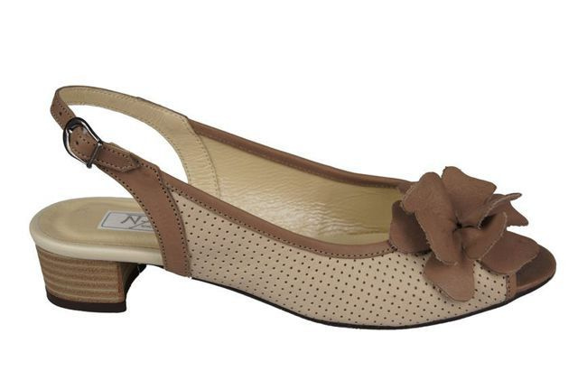 Dámská obuv Sandály z přírodní kůže Cappuccino Beige 778 ElitaBut