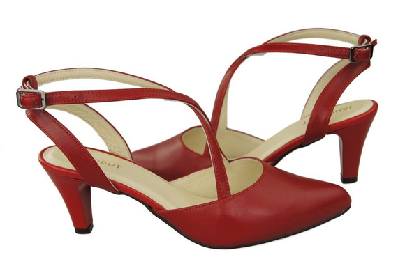 Dámská obuv Sandály Červená přírodní kůže 129 ElitaBut