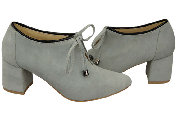 Dámské boty Obuv světle modrá přírodní velurová kůže 183 ElitaBut