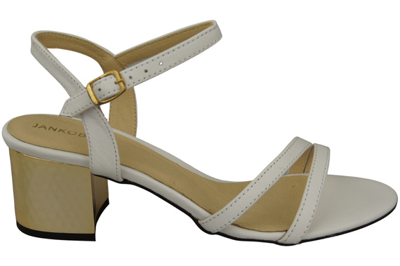 Dámská obuv Bílá přírodní kůže 197 Smyslně odhalující nohy Sandály ElitaBut