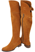 Dámská obuv Red Muskegon Vysoké kozačky nad kolena z přírodní kůže Velour 154 ElitaBut