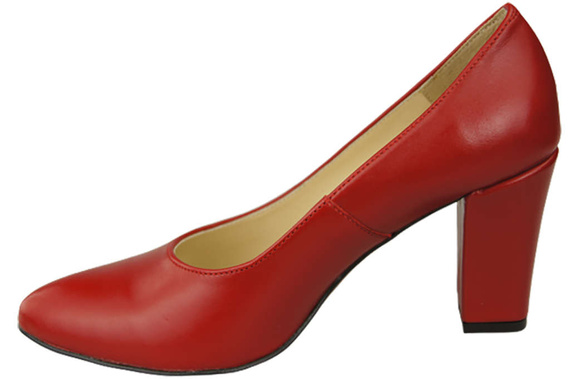 Dámská obuv Dámské lodičky Červená přírodní kůže 170 ElitaBut