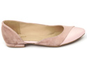 Dámské baleríny Powder Pink Suede Natural Leather 146 ElitaBut